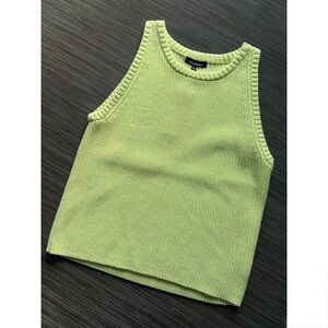 RIBBED KNIT CREW NECK TANK